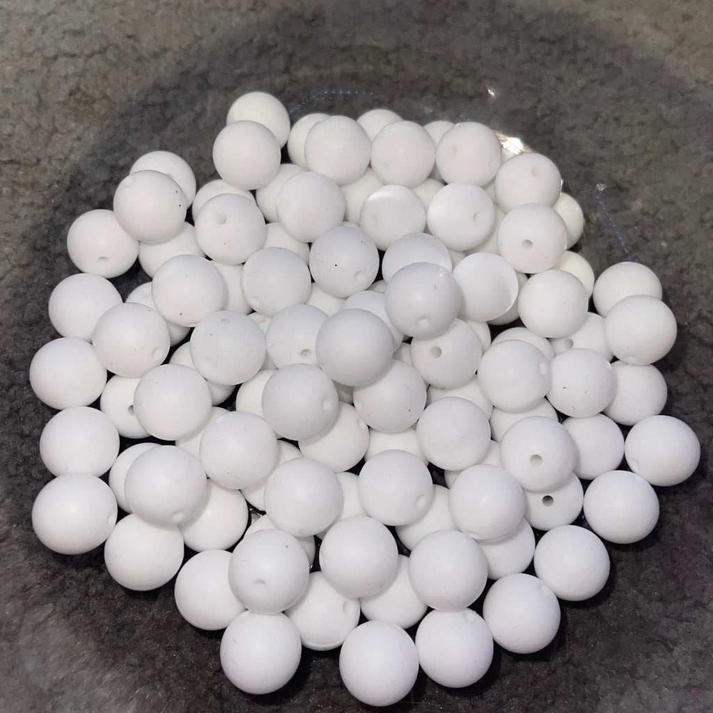 WHITE SILICONE BEAD