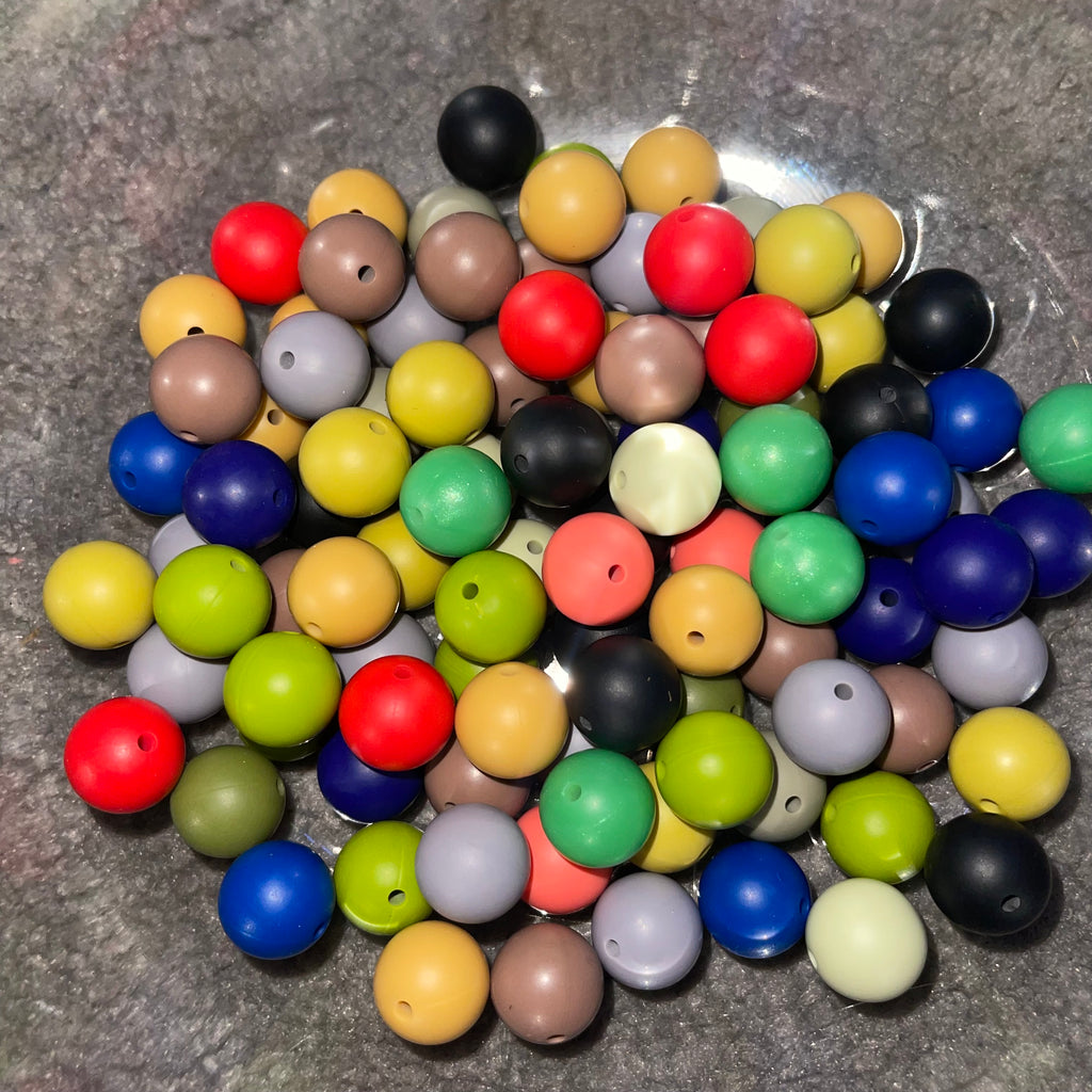 DARK COLORED SILICONE BEAD