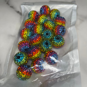 20mm RAINBOW CLAY BEAD