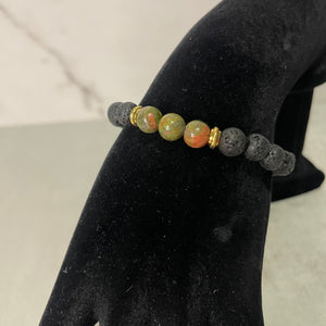 LAVA BEAD CHAKRA BRACELET (8MM)